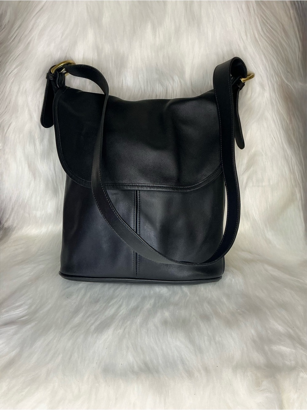 Coach Vintage Whitney 4115 Black Leather Shoulder Tote Bag Women's Purse